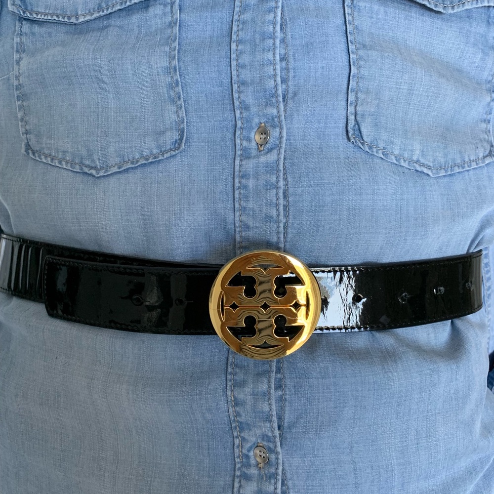 Tory Burch belt / Black patent leather
